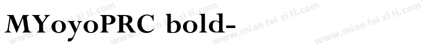 MYoyoPRC bold字体转换